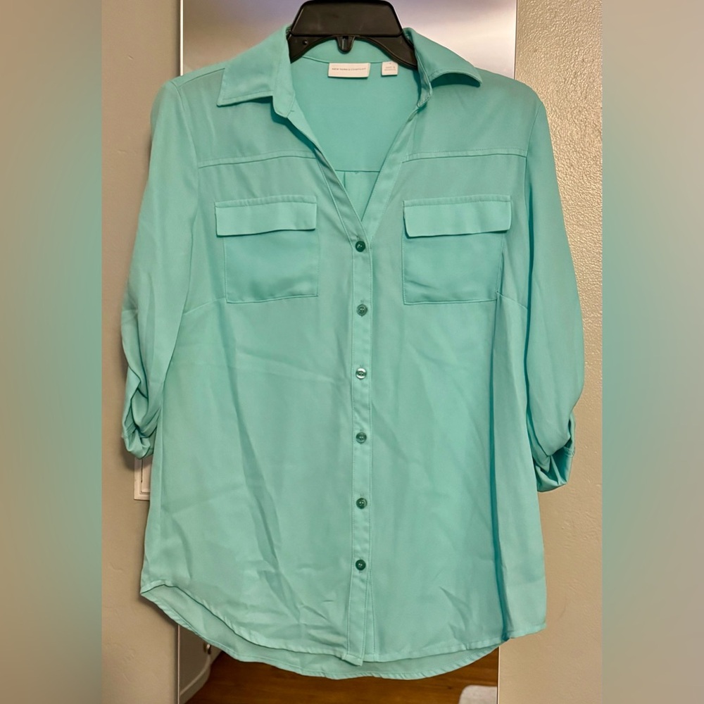 New York & Company Button Down Blouse